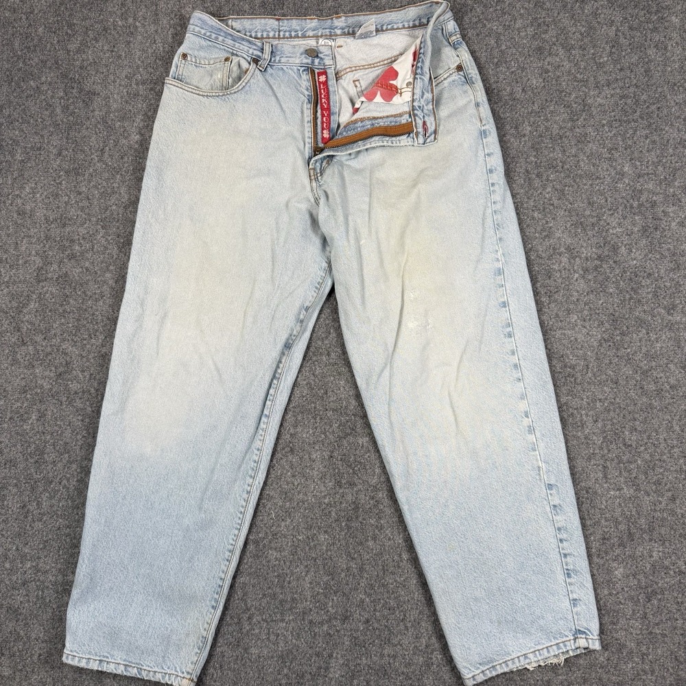 🍀 VTG Lucky Brand Dungarees 81 Relaxed Fit Jeans Mens 36x28.5 Made In USA Denim